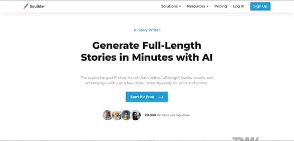 Squibler AI Story Generator - Tool preview