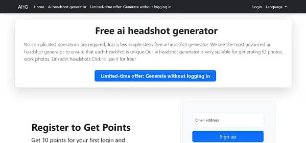 AI Headshot Generator - Tool preview