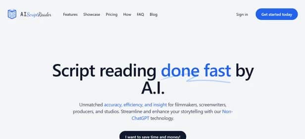AI Script Reader - Tool preview