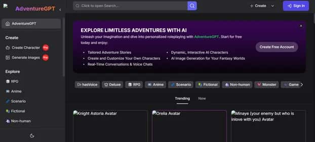 AdventureGPT - Tool preview