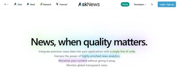 AskNews - Tool preview
