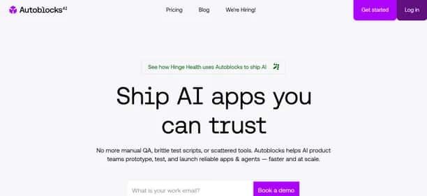 Autoblocks AI - Tool preview