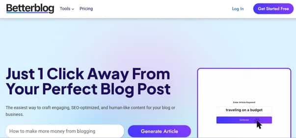 BetterBlog.ai - Tool preview
