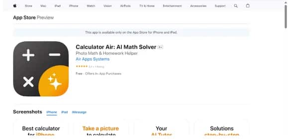 Calculator Air - Tool preview