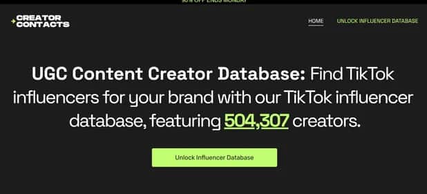 Creator Contacts - Tool preview