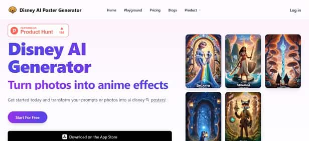 Disney AI Poster - Tool preview