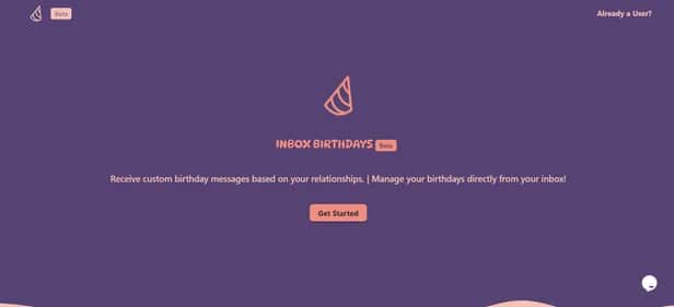 InboxBirthdays - Tool preview