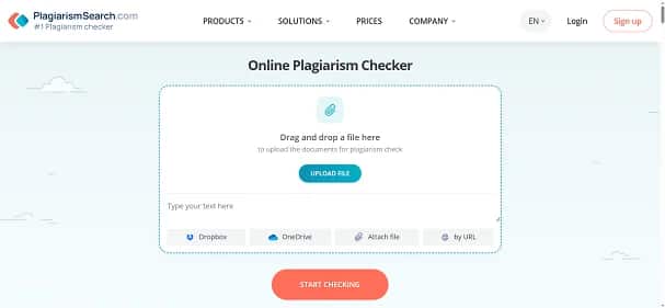 PlagiarismSearch - Tool preview