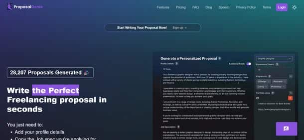 Proposal Genie - Tool preview
