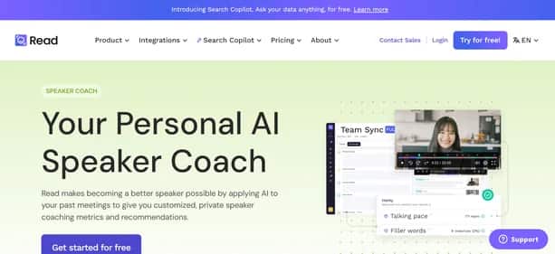 Read AI Speaker Coach - Tool preview