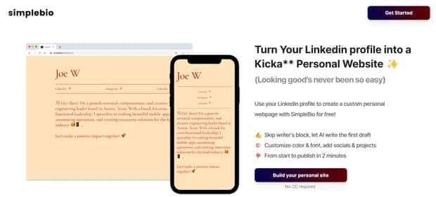 Simplebio - Tool preview
