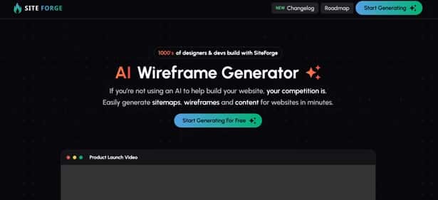 SiteForge - Tool preview