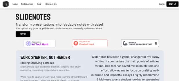 SlideNotes - Tool preview