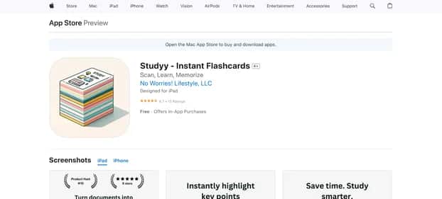 Studyy - Tool preview