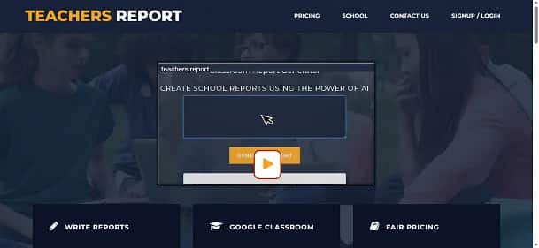 Teachers Report Writer - Tool preview