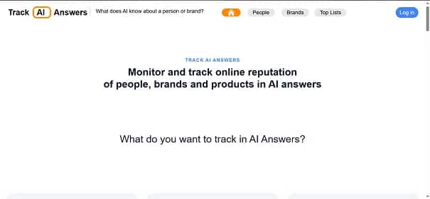 Track AI Answers - Tool preview