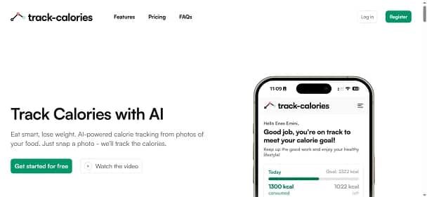 Track Calories - Tool preview