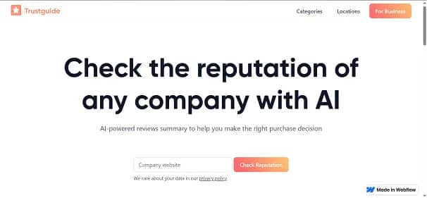 Trustguide - Tool preview