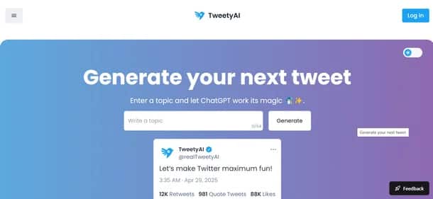 TweetyAI - Tool preview