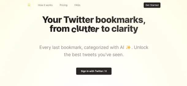 Twitter Bookmarks - Tool preview