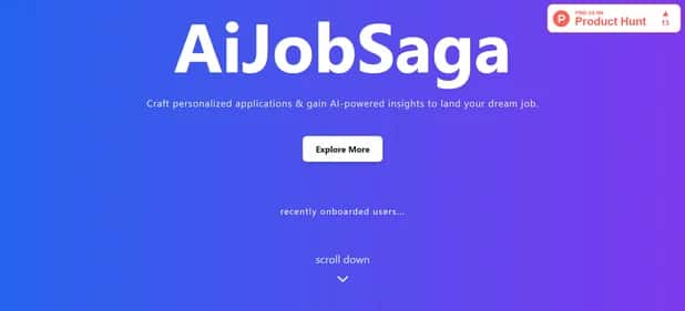 AI Job Saga - Tool preview