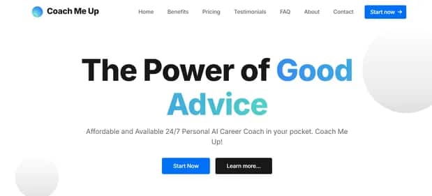 Coach Me Up - Tool preview