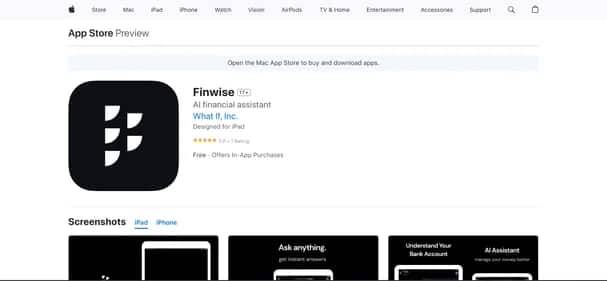 Finwise App - Tool preview