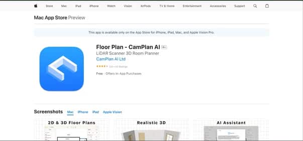 CamPlan - Tool preview