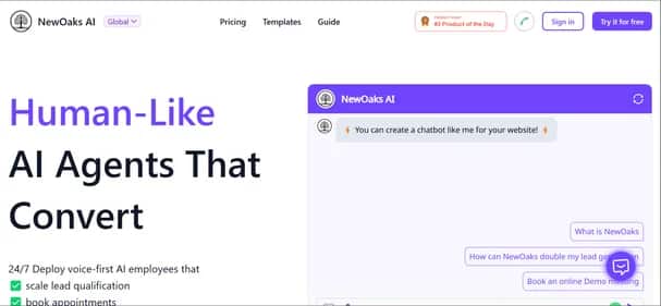 NewOaks AI - Tool preview
