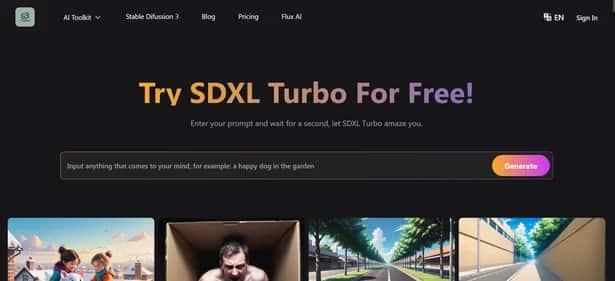 SDXL Turbo - Tool preview