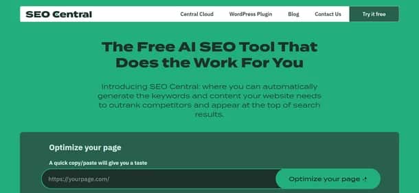 SEO Central - Tool preview