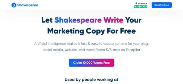 Shakespeare AI - Tool preview