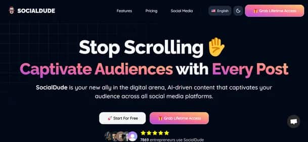 SocialDude.ai - Tool preview
