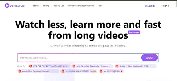 Summarize.ing - Tool preview