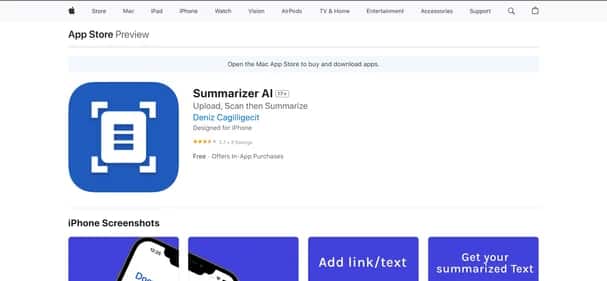 Summarizer AI - Tool preview