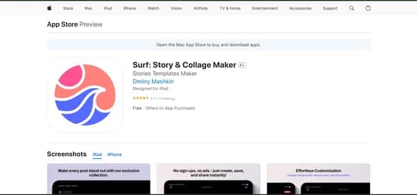 Surf Story Collage Maker - Tool preview