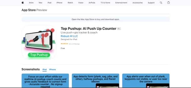 Top Pushup: AI Push Up Counter App - Tool preview