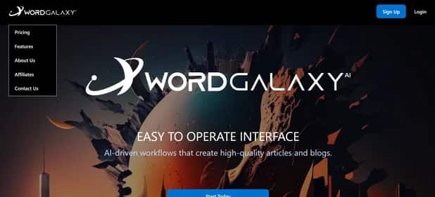 Wordgalaxy - Tool preview