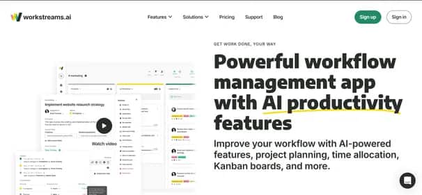 Workstreams.ai - Tool preview