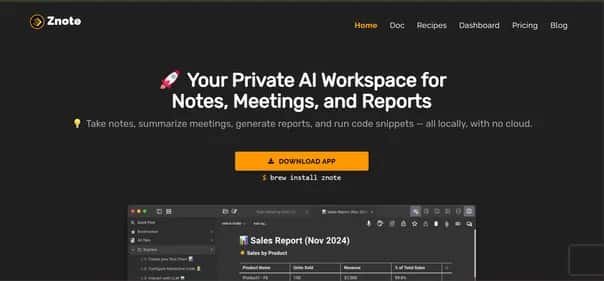 Znote - Tool preview
