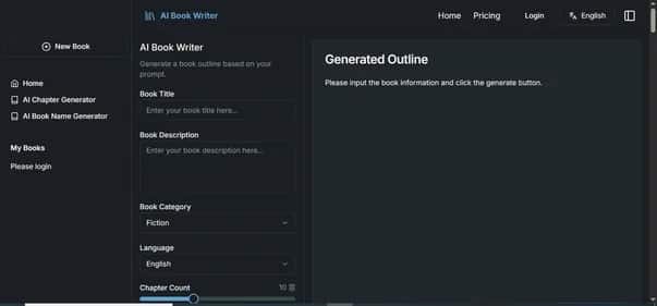 AI Book Writer - Tool preview