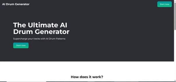 AI Drum Generator - Tool preview