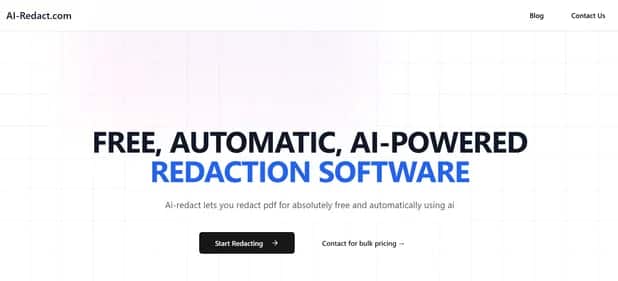 AI-Redact - Tool preview