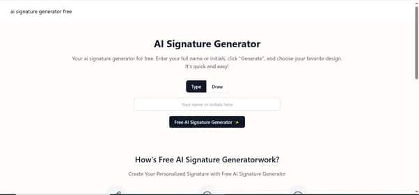 AI Signature Generators - Tool preview