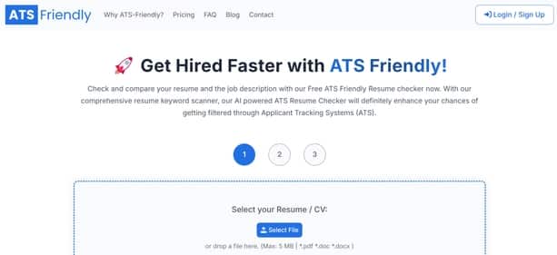 ATSFriendly.com - Tool preview