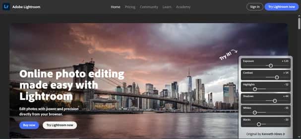 Adobe Lightroom - Tool preview