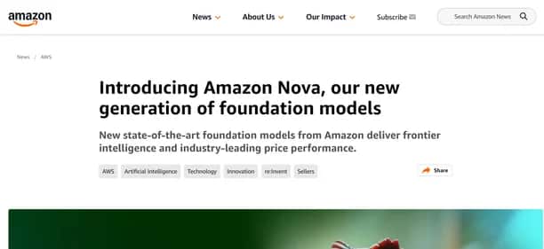 Amazon Nova - Tool preview