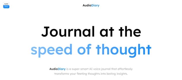 AudioDiary - Tool preview