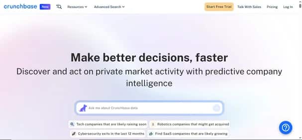 Crunchbase - Tool preview