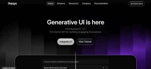 Thesys - Tool preview